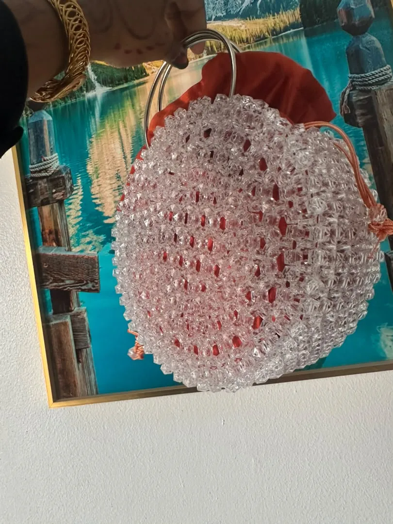 Crystal Beaded Round Bag
