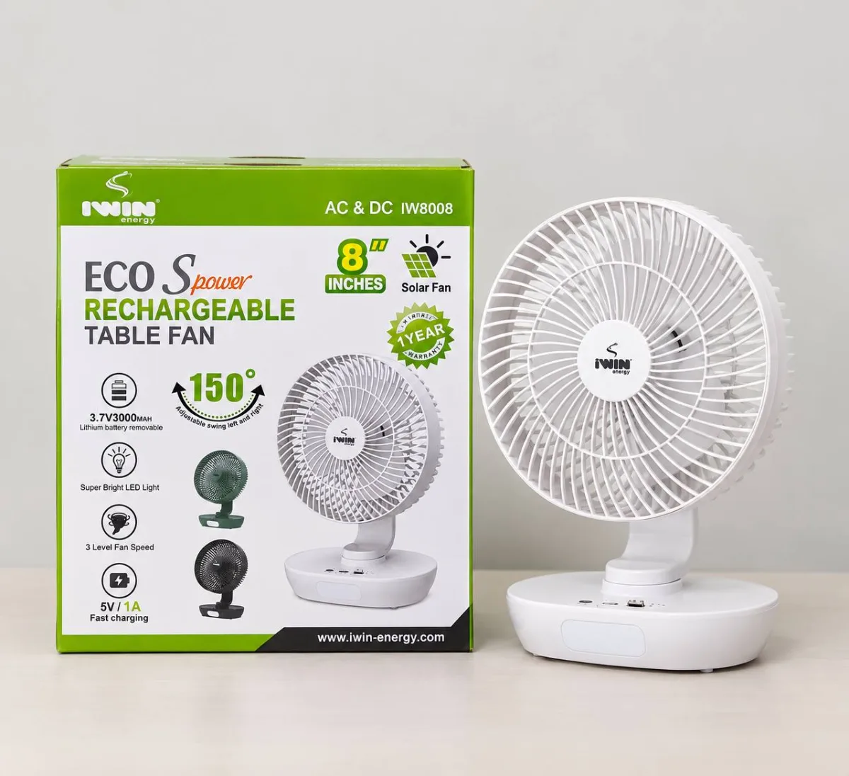 Eco Rechargeable fan