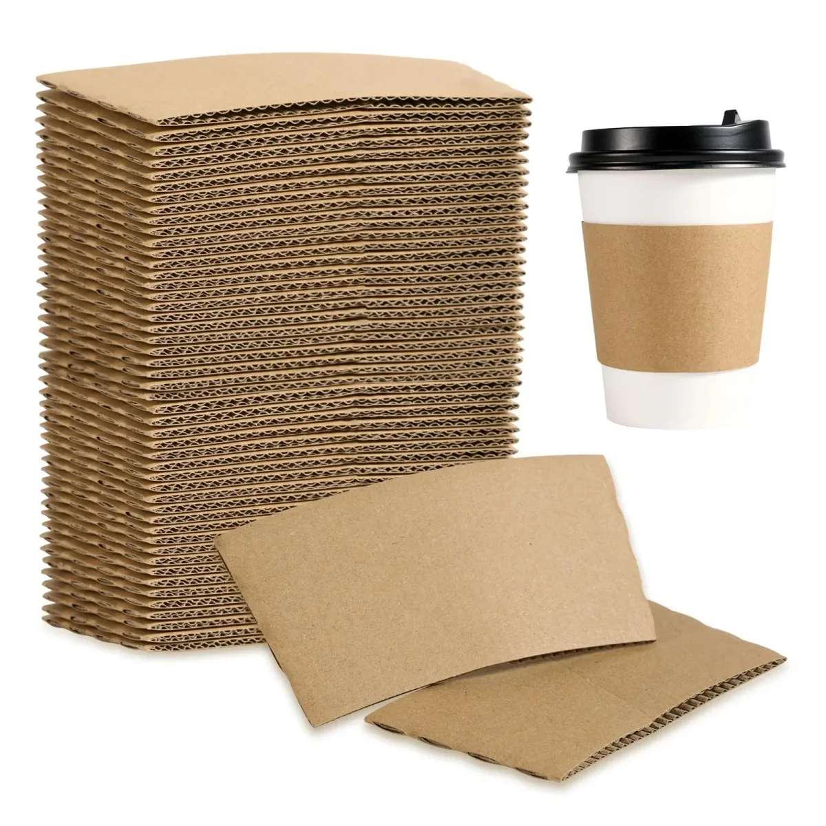 Kraft (Brown) Corrugated Cup Sleeve thumbnail 2