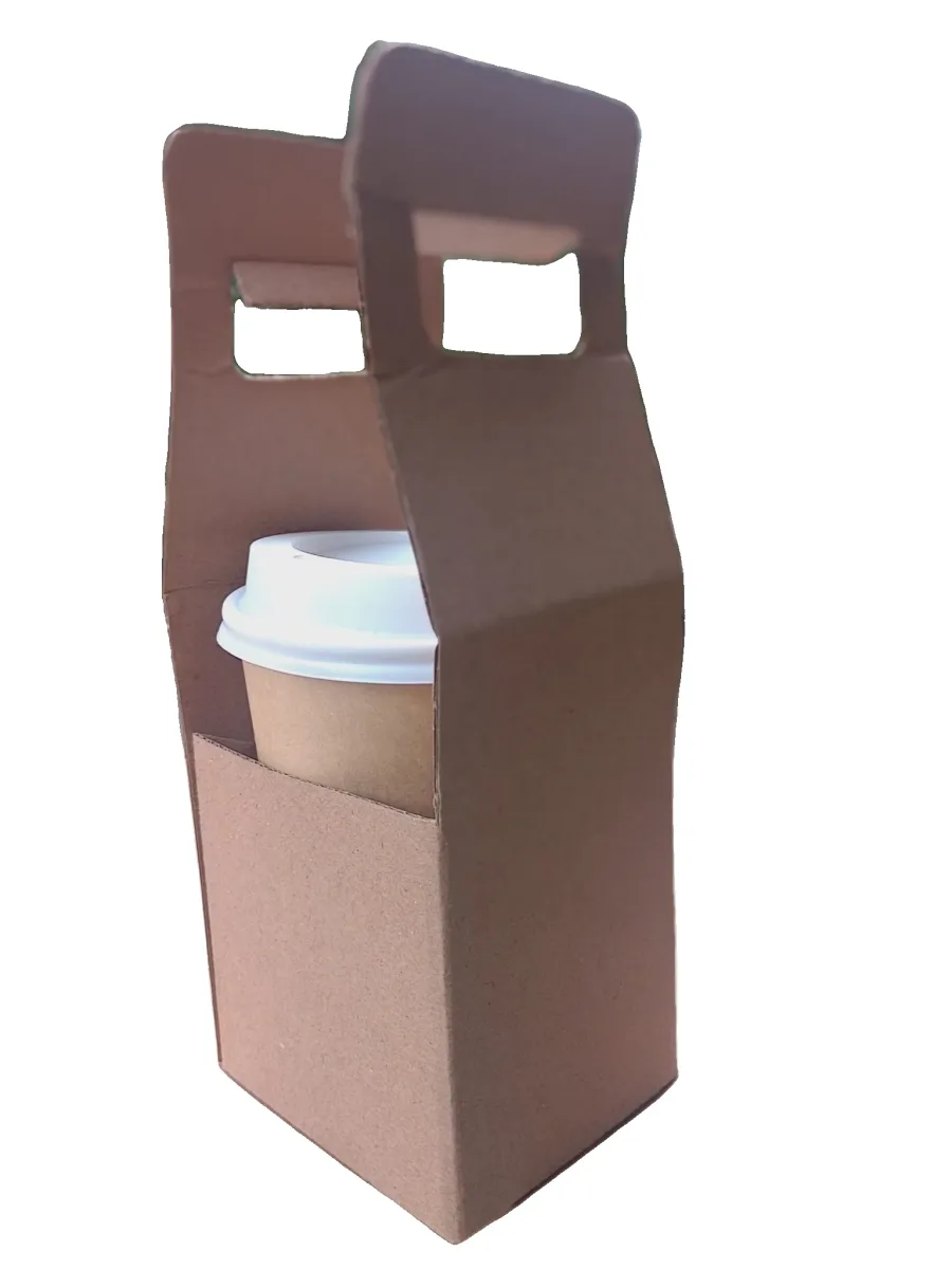 Kraft (Brown) Corrugated Cup Holders thumbnail 2