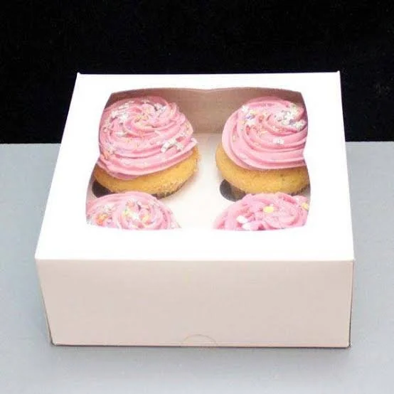 4 & 6 - Insert White Cup Cake Box