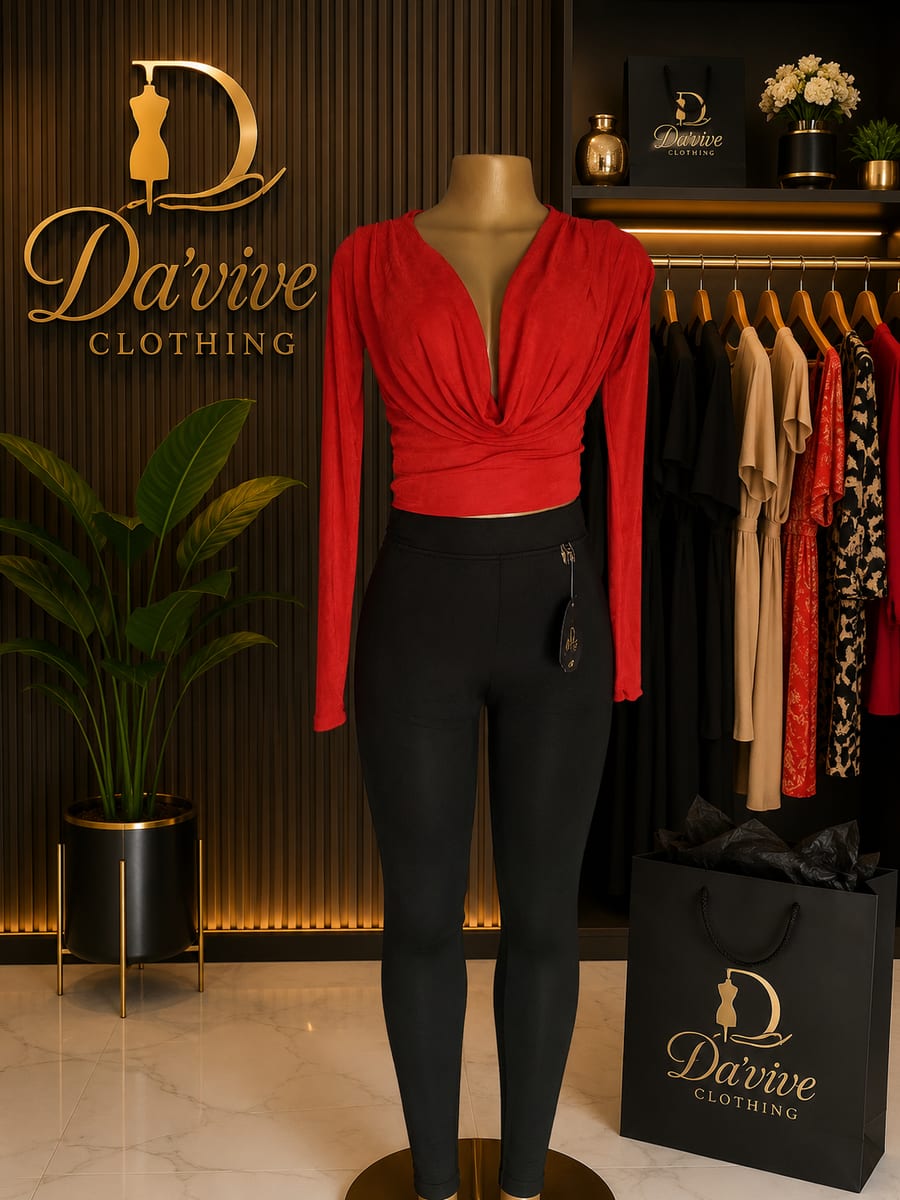 Cowl neck top and leggings