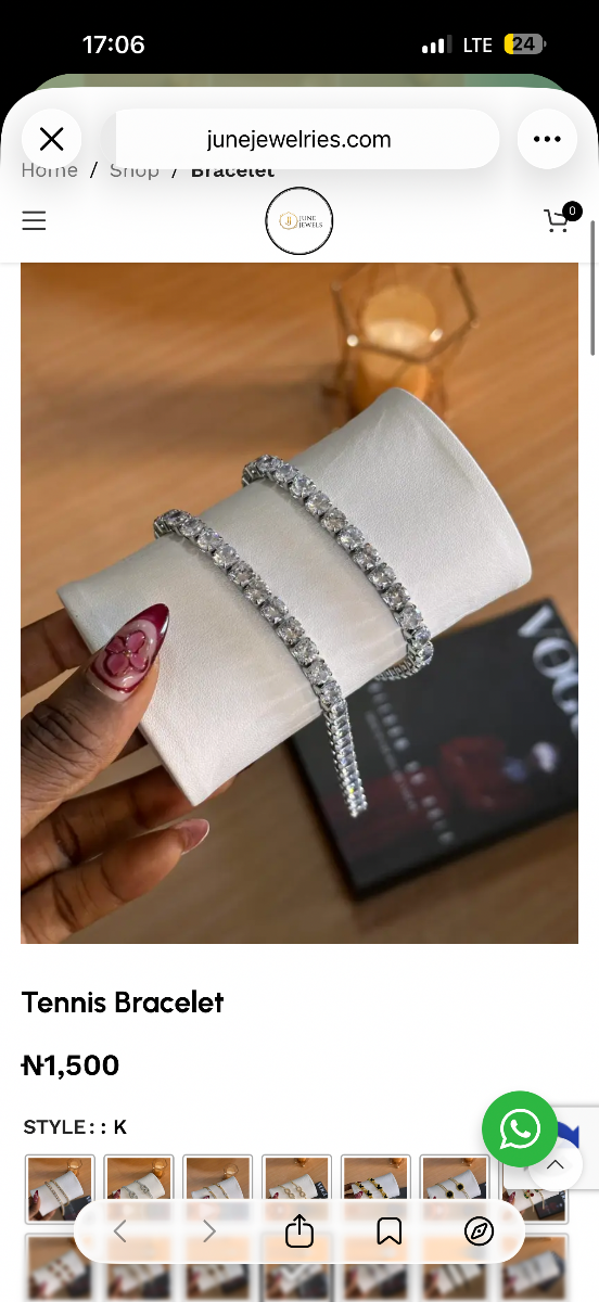 Tennis bracelet