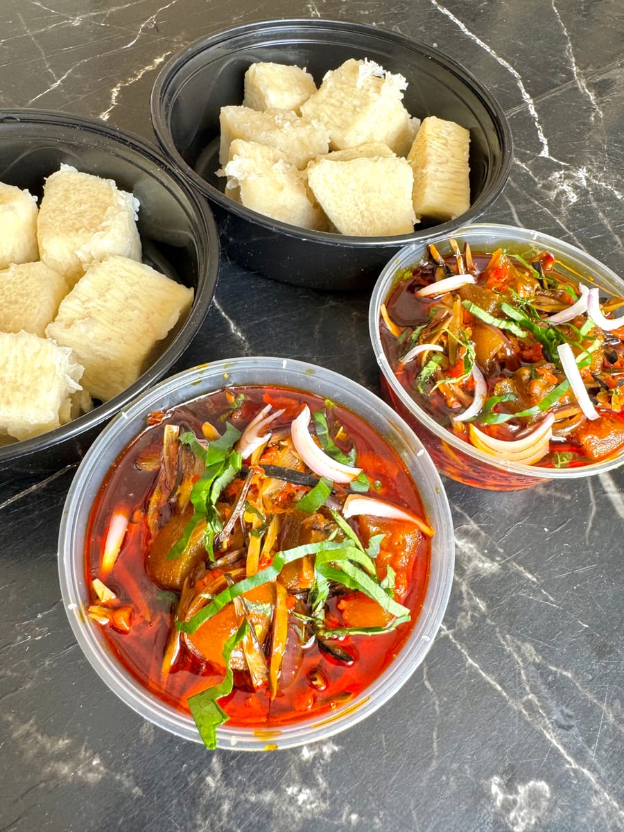 Yam x ugba sauce