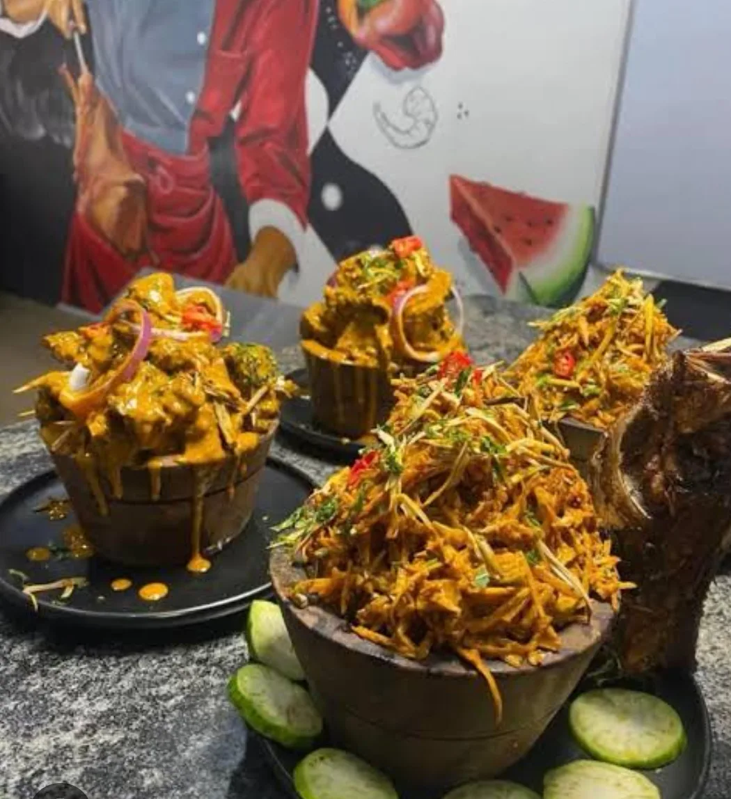 Well prepared abacha and ugba with nkwobi
